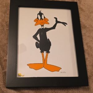 💥FALL SALE💥 Warner Bros. Daffy Duck Black and Orange Art Print